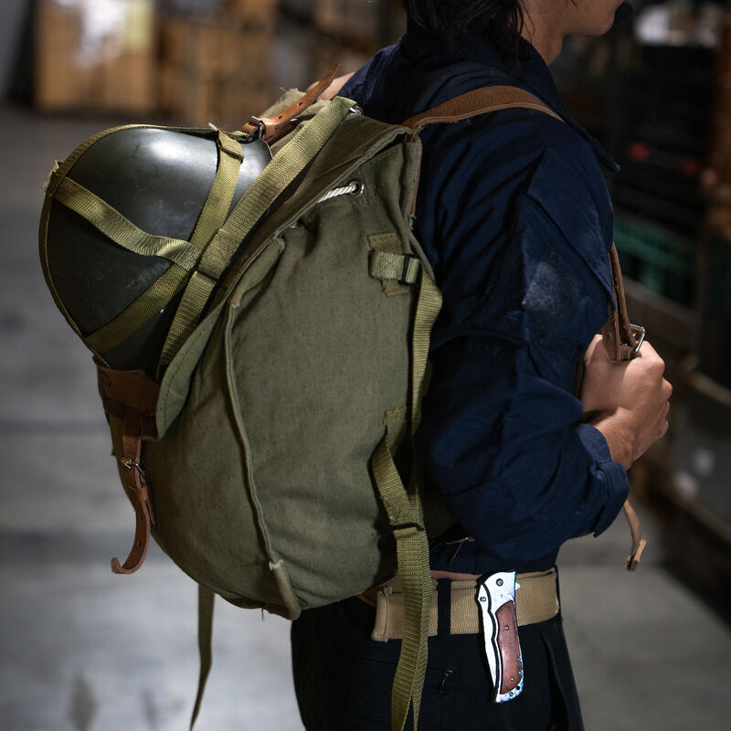 Romanian Military Canvas Backpack with Helmet Straps, , large image number 1